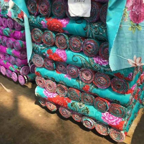 Bamboo Fabric Прасцінная Тканінаtecido De Lençol Țesătură De Cearșaf De Pat Manufacturers Floral Block Printed Bed Sheet