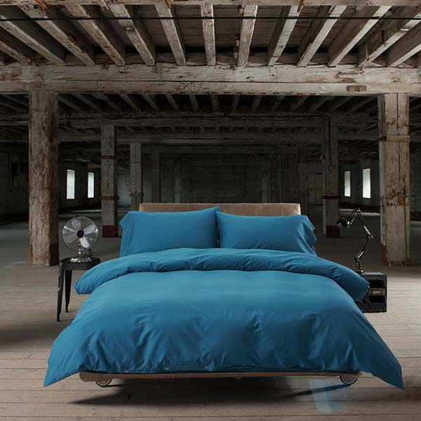 Home Textile Blue 4 Pieces Bed Sheet Bedding Set Luxury Print 100% Polyester Bedding Cover Sets