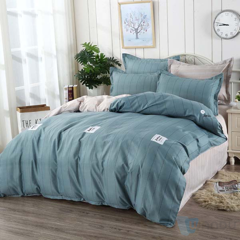 European Style Floral Pattern Four Piece Bedding Set Skin-Friendly Flower Print Bedding Set