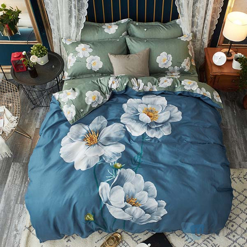 Custom New Fashion High Quality Cow Pattern Printed Bed Sheet Set 4 Piece Kids Children Bedding Set 100% Polyester