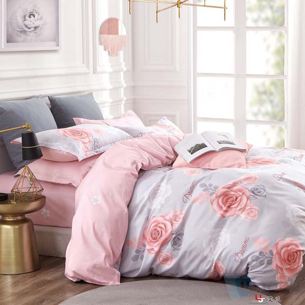 Tie Blanket Fabric Store Bleached Bedsheet Four-Piece Hotel Supplies 100% Polyester Fabric Changxing Wandu Textile