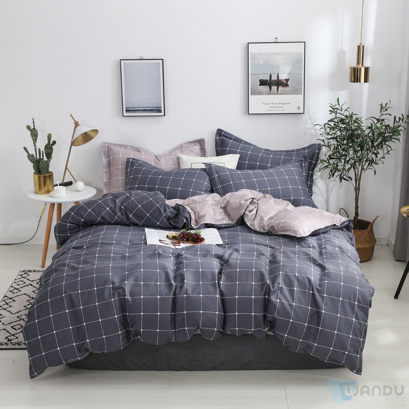 Cheap Solid Plush Bedroom Bedding Set Comforter CoverWinter Bedding Set Fabric