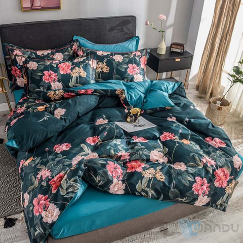 Quilt Cover King Bedding Set Printed Polyester Comforter Sheet Cover Custom Logo Bedding Set