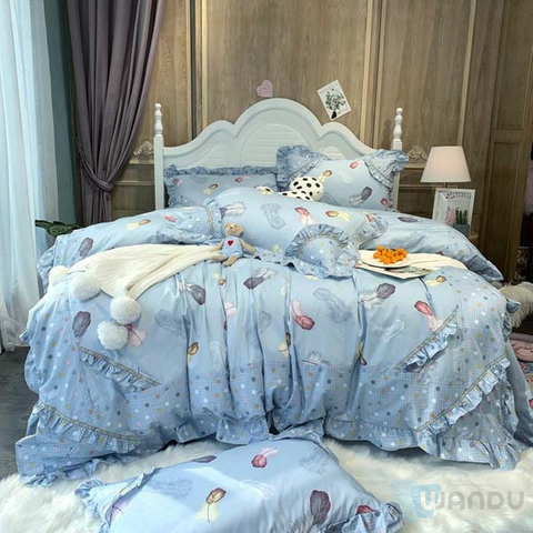 Printed Pattern And 100% Polyester Material Cover Set Fabric 
