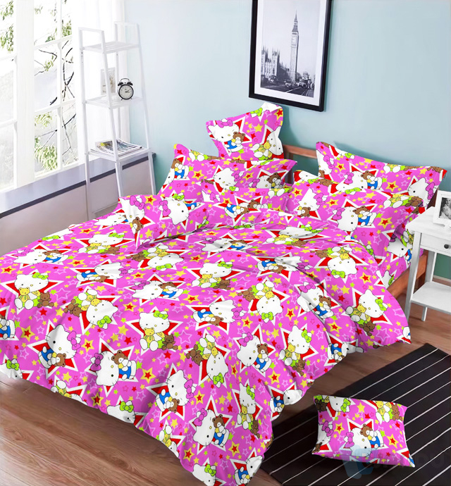 Low Price 100% Polyester Microfiber Bedsheet Fabrics Cute Disperse Floral Printed Fabrics