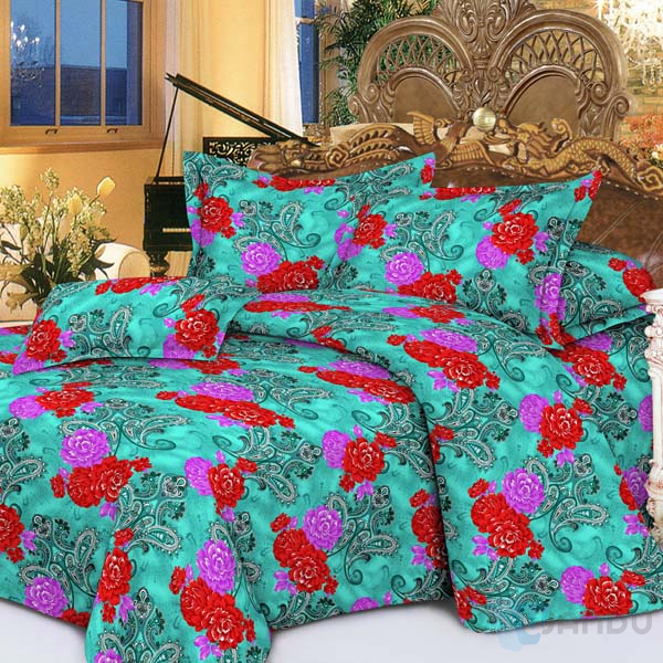 Cotton Fabric Kitchen Print Brightly Colored Bed Linen for Export Wholesale