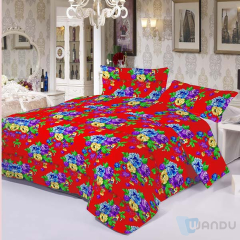 3d Bedsheet India Printed Fabric Pigment Printing Disperse Printing