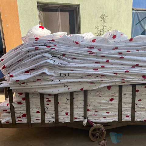 Polyester Material Washing Machine Flower Design Bed Sheet