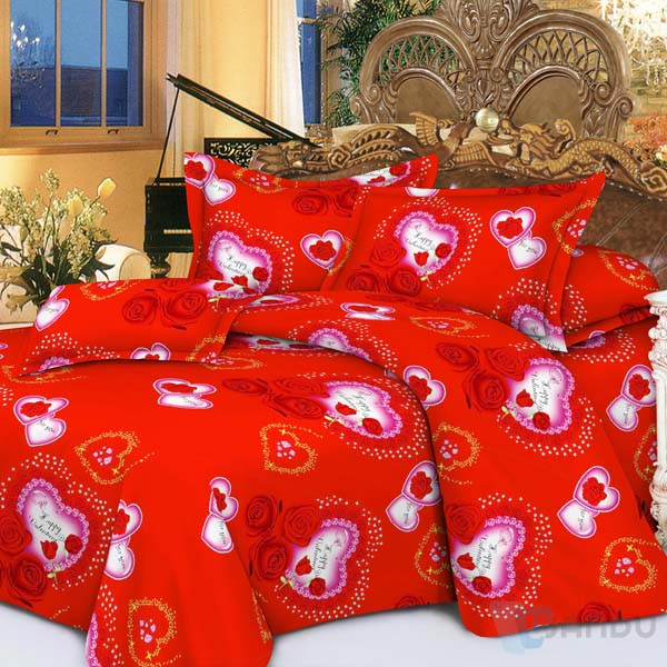 Wholesale Custom Size Luxury 4pcs Home Textile Bedding Sets Printed Cheap Bed Sheet Sets