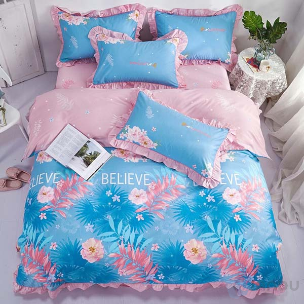 Bedsheets 100% Polyester Bedding Sets Cheap 4 Pcs Comforter Cover BedSheet Fabric
