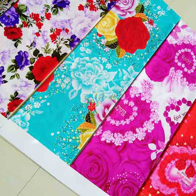 China WANDU TEXTILE Latest Order Textile Export With Flower Printed Bedsheet Polyester Fabric