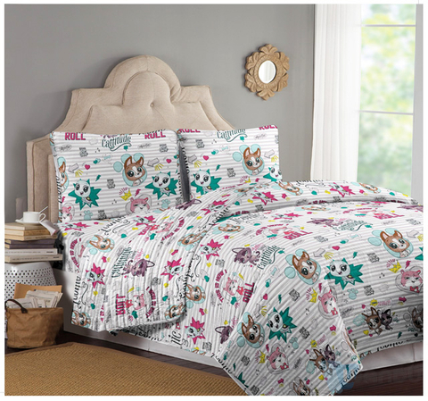 Customised 100% Polyester Single Or Double Girls And Bedding Fabric