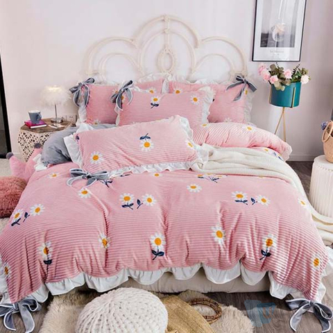 High Quality 100% Polyester Microfiber Bedding Home Bedsheets Bedding Sets Fabric 