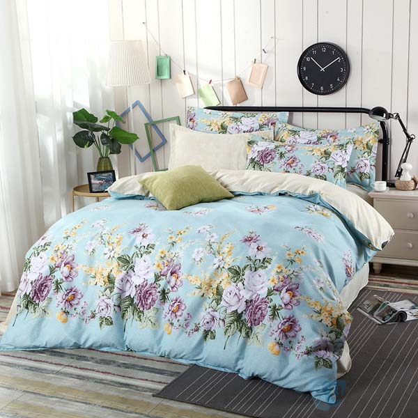 Polyester T Shirt Printing Fabric Painting Designs Flower Design Bed Sheet Fabric