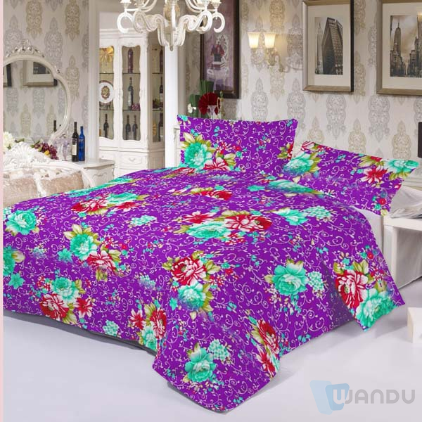 Bed Linen 3/4 Size Silk Printed Fabric Textile Fabric Market Types of Bed Cover Fabric