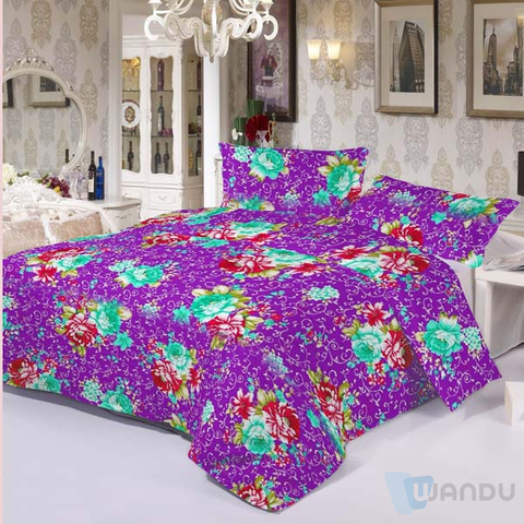 Bed Linen 300 Thread Count Cover Leather Bed with Fabric Silk Printed Fabric