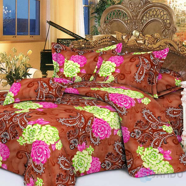 Luxury King Size Quilt Bedding Set 4Pcs Cheap Full Size Printed Cover Bedsheet Set Microfiber