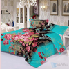 King Queen Size 100% Polyester Fiber Home Textile Bedding Sets Luxury Custom Print Comforter Bed Sheet Set