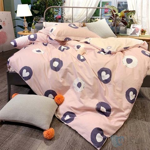 Child Bedsheet Set Soft Microfiber Kids Cute Bedding Set 4 Piece Duvet Cover Girls Bedding Set fabric