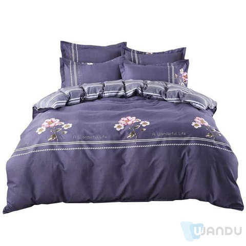 Blanket with Fabric Printed Fabric Bedsheet Popular Printing Types
