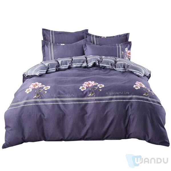 Blanket with Fabric Printed Fabric Bedsheet Popular Printing Types