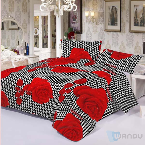 Cotton Fabric Vs Polyester Fabric Novel Design, Disperse Printing, Non-fading Bed Sheet Fabric