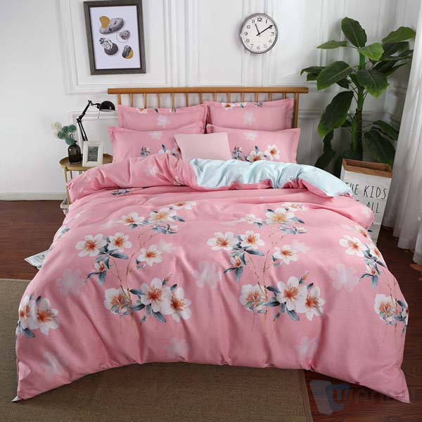  4 Pcs Bedsheet Bedding Set Wholesale Customised Home 100% Polyester Bedding Fabric