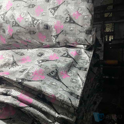 Polyester Washing Instructions Custom Printed Thick Indonesia Fabric 85gsm