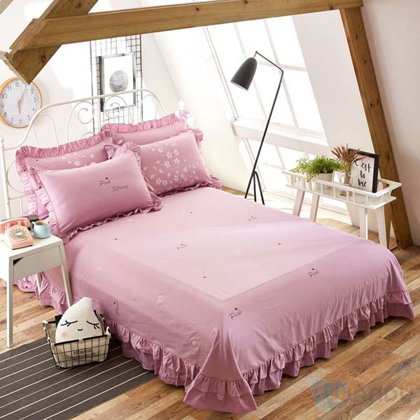 Solid Color Brushed 100 Polyester Microfiber Fabric Home Textile Dyed Bedsheet Materials Fabric