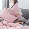 polyester material bag 65GSM Flower Design Different Colors Polyester Bed Sheet Fabric with Logo