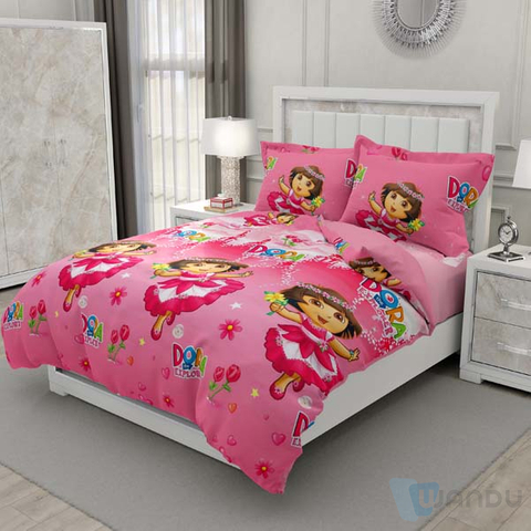 Jack O Lantern Cotton Fabric Four-piece Bed Linen for Home And Hotel Use