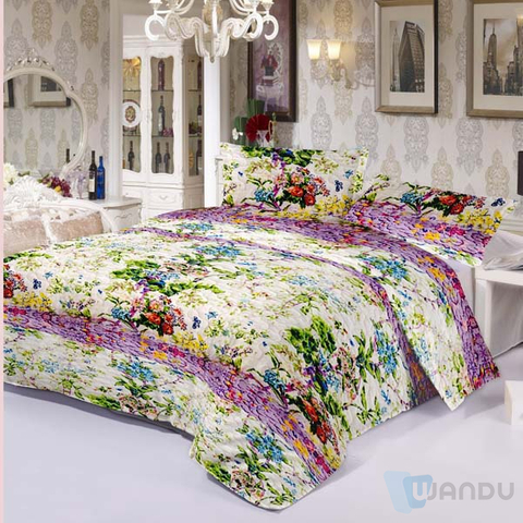 M&m Logo Cotton Fabric 3D Printed Four-Piece Bedding 100% Polyester-Cotton Fabric