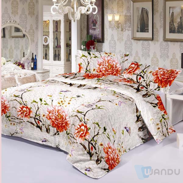 Printed Pattern 100% Polyester Material Bed Cover Bedding Sets Cover Bed Sheet