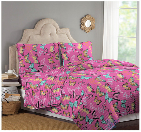 Custom 100% Polyester Microfiber Bedsheet Heart Print Queen Size Bed Sheets Fabric 