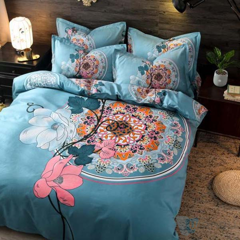 High Quality Designer Four Piece Bed Sheet Set Full Size Home Bedding Set 100% Polyester